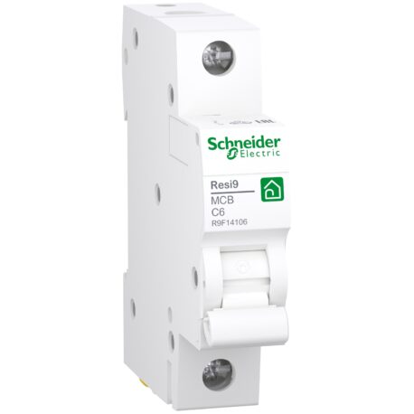 Schneider R9F14106 kismegszakító, 1P, C, 6A